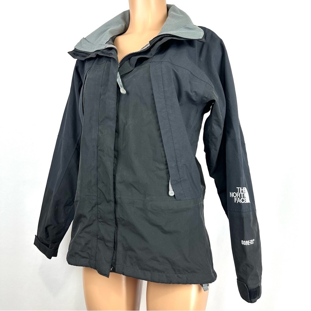 Vintage The North Face TNF Gore-Tex Parka Jacket Womens Size Small Solid Black